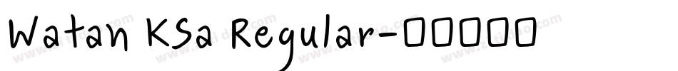 Watan KSa Regular字体转换